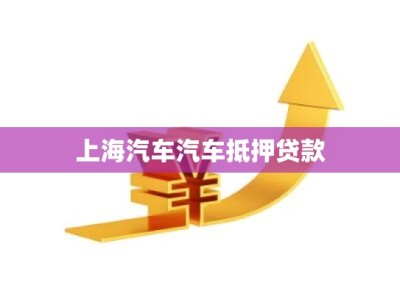 上海汽车汽车抵押贷款